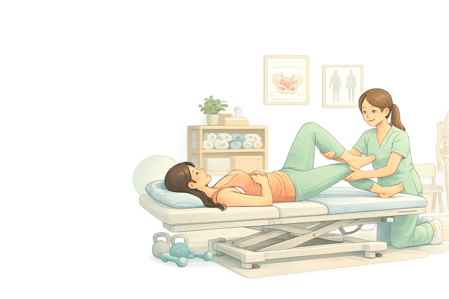 Pelvic floor therapy support