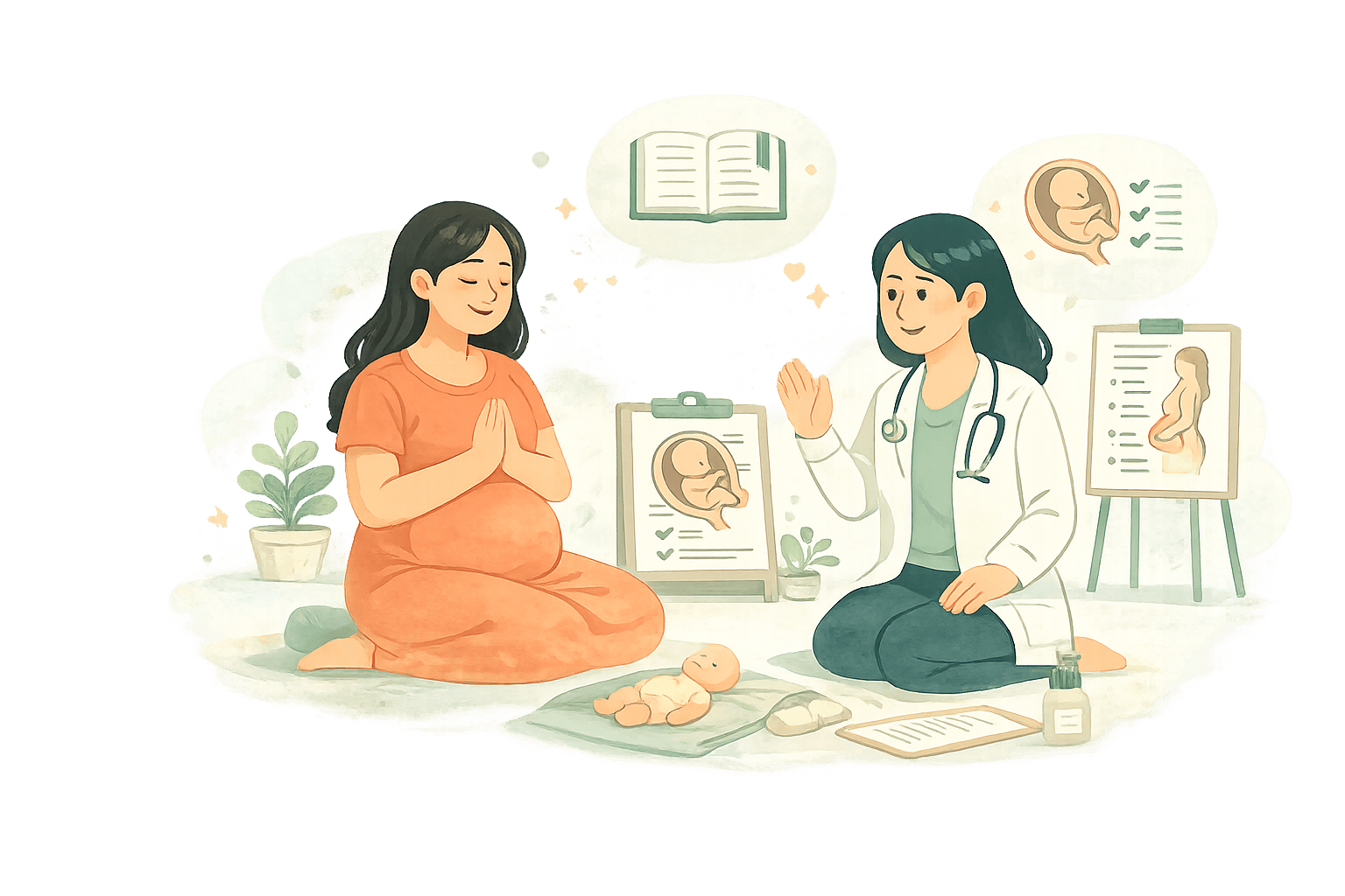 Childbirth education illustration